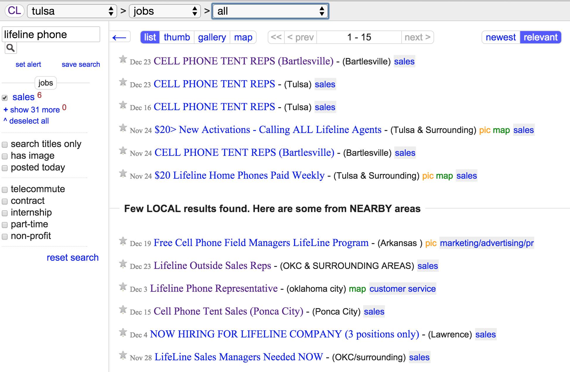 How do you find jobs in Fresno using Craigslist?